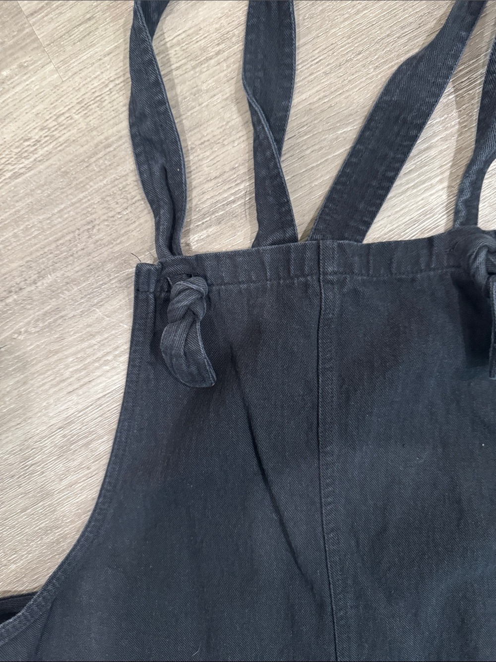 Black Women's Short Overalls Romper - Picture 2 of 4